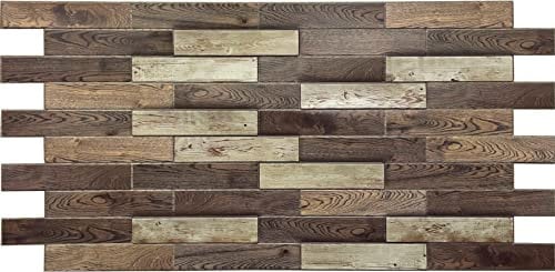 Eurodeco ca. 7qm/15 Stück 3D PVC FLIESEN Wandpaneele Wandverkleidung PVC-Verkleidung Holz oder Stein Imitat 1 mm stärke!