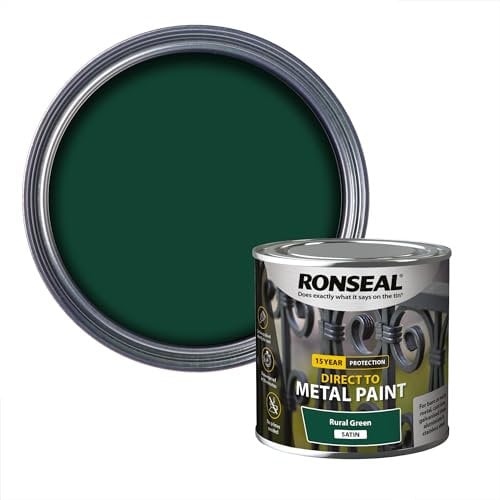 Ronseal Direct to Metal Paint Rural Green Satin 250ml