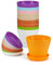 BRAMBLE 10 Petits Pots à Fleurs Pastel avec Trous de Drainage & Soucoupes (10cm) - Petites Plantes, Déco, Bricolage, Loisirs Créatifs - Solide & Coloré