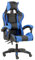 Baroni Home Gaming-Stuhl, ergonomischer Bürostuhl, gepolstert Gaming Sessel mit bequemer, Verstellbarer Rückenlehne, Gamer Chair mit Kopfstütze und Lendenwirbelstütze, Blau