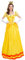 Peach Kostüm Damen Prinzessin Party Erwachsene Frauen Kostüm Puffärmel Lang Abendkleid + Handschuhe + Krone 3tlg Fee Outfit Halloween Weihnachten Karneval Cosplay Faschingskostüme Gelb XL