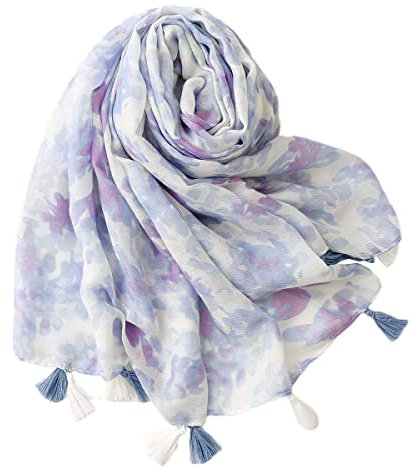 FAIRYGATE Schals & Tücher für Damen Stola für Abendkleid Blumen Umschlagtuch Umhang Schal mit Quasten Weiches Halstuch Damen Fransen Tuch für Hochzeit Party 27006