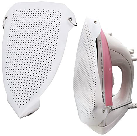 FQTANJU 2 Pcs Ironing Shoe Cover Ironing Accessories Iron Soles Electric Iron Assistant Tool for Iron Safe Slip on Most Standard Size Electric Iron Sole Quick Install Cover
