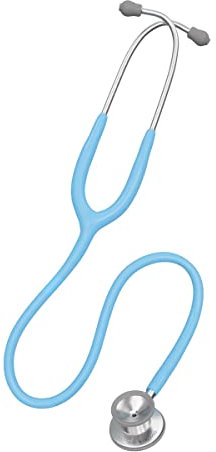DocCheck Kinder-Stethoskop Lausch mini“ für Pädiater – Edelstahl-Doppelkopf-Bruststück, Präzise Akustik, Anpassbare Ohrbügel, Inkl. Namensschild & Ersatzteil-Set, Latexfrei (Hellblau)