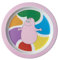 PETIT JOUR - ASSIETTE BÉBÉ BARBAPAPA Ø 21 cm 6M+ - MELAMINE - ROSE - Lavable Au Lave-Vaisselle -