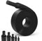 Lsnisni Tubo Termorretráctil 4:1 Ø12/16/20/32/40mm, 2m Tubo Termoretractil con Pegamento, Tubo Termorretráctil Negro (Ø20mm 2m)
