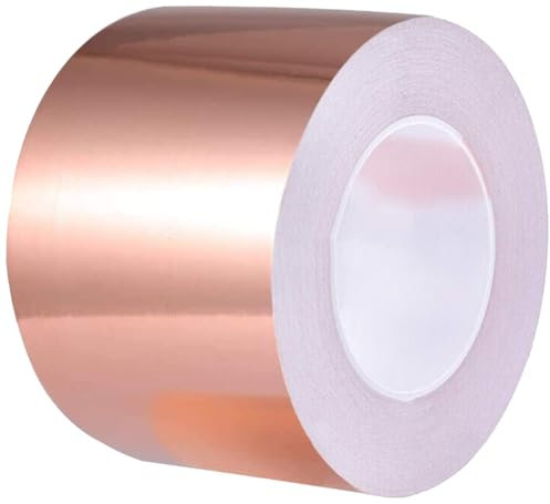 Panngu 150mmX10M Kupferband Schneckenabwehr, Effizient EMI Kupferfolienband Gegen Schnecken Nacktschnecken, Verdicken Kupferfolie Selbstklebend Mittel Bekämpfen Schnecken Alternative zu Schneckenkorn