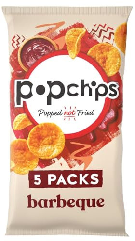 popchips - Barbeque Multipack Crisps 17g (BOX of 30) - Popped not fried, No artificial flavours or colours, Suitable for vegans