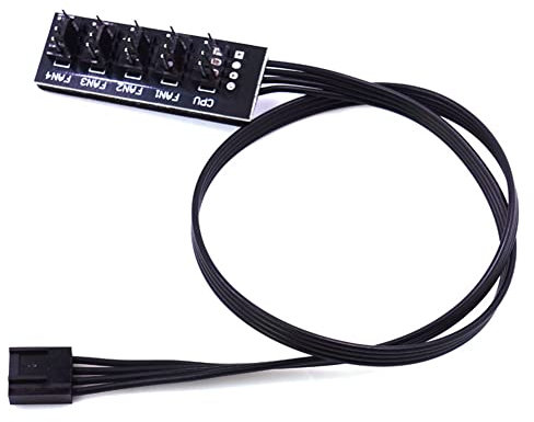 Tyatocepy 4-Pin PWM Fan CPU HUB Splitter PC Case Chasis Cooler Extension Cable Adapter Controller