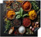 KitchenYeah© Herdabdeckplatte Einteilig Induktionsmatte Küche Abdeckung Ceranfeld Herd Abdeckplatte Deko Vinyl Matte Aufrollbar Kräuter - Küche - Paprika - Kochen - 60x52 cm