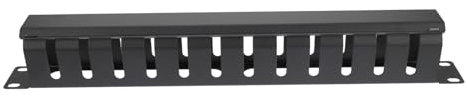 Housoutil Metal Cable Organizer Horizontal Rackmount for Network Cable Management System for Server Rack Setup