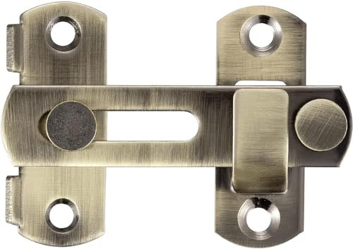 Litensh Serratura Porta Chiavistello Piccolo Chiusura Della Porta Chiavistello per Porta in Legno Serratura Scorrevole per Porta di Fienile, Chiusura a scorrimento, Serratura di sicurezza bronzo
