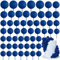 Bouiexye 75 Pieces Royal Blue Cake Balls Topper Decorations Foam Cupcake Topper Mini Balloon Cake Topper Balls Cake Picks for Cake Deco Birthday Party Wedding