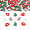 ParPix 100 Stück Bunt Streudeko Weihnachten, Holz Konfetti Weihnachten Deko, Tannenbaum Tischdeko Weihnachten, Rentier Schneeflocken Deko Confetti, Wiederverwendbar Konfetti Weihnachten Dekoration