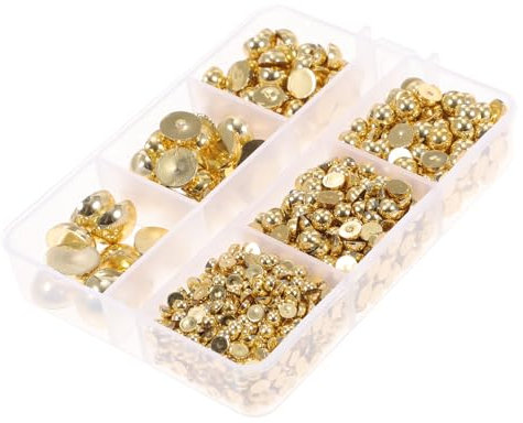 SEWOART Half Round Charms Kit Flat Back Imitative for Jewelry Making Nail Art Crafts and More