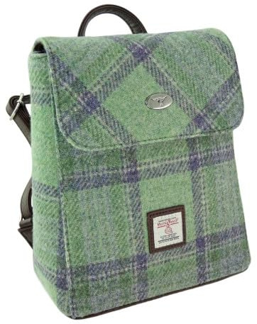 GLEN APPIN Harris Tweed 'Tummel' Mini Backpack (Col 139 Faded Green)