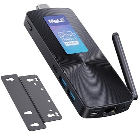 MeLE PCG02 Mini-PC Stick ohne Lüfter, N100 8 GB, 128 GB, HDMI, unterstützt Linux Ubuntu und Debian für IoT, Digitale Beschilderung und Unternehmen
