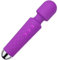 Vibration für Frauen Massagestab Massager Leises&Starkes,Elektrischer Handheld Kabelloses Handmassagegerät Stab-Massager aus Weiches Silikon, 20 Vibrationsmodi& 8 Geschwindigkeiten,Ganzkörper (Lila)