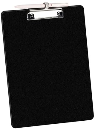 DoocliB klemmbrett a4,schreibbrett klemmbrett mit stifthalter,Schreibbrett für Büro/Baustelle/Schule Clipboard Folder schwarz