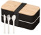 Fiambrera Bento japonesa para adultos: fiambrera Bento con compartimentos, fiambrera para adultos, fiambrera todo en uno, Umami, fiambrera para el colegio, trabajo, picnic (con vajilla)