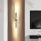 DELIPOP Lampara de Pared Interior LED, 24W Apliques Pared Dormitorio Moderna, Negro Iluminación para Sala de Estar Dormitorio Escaleras Pasillo, Blanco Cálido 3000K