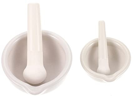 Cabilock 2juegos Mortero Cerámico y Tazón Para Moler Herramientas De Cocina De Porcelana Mortero Para Especias Tazón Para Moler Porcelana