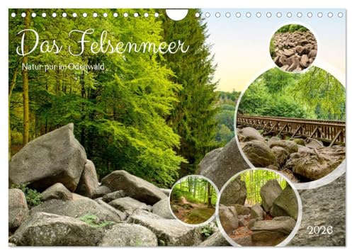 Das Felsenmeer - Natur pur im Odenwald (Wandkalender 2026 DIN A4 quer), CALVENDO Monatskalender: Das Felsenmeer Lautertal, eine außergewöhnliche ... Wandern und Erkunden einlädt. (CALVENDO Orte)
