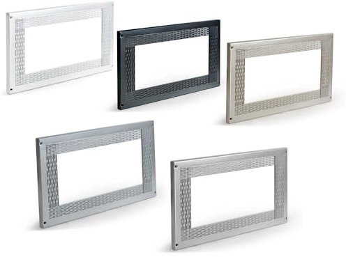 Gresinex - Marco Embellecedor Universal para Microondas 60x40 cm – Montaje en Mueble de Cocina con Kit Incluido – Resistente al Calor – Fácil Instalación (Gris)