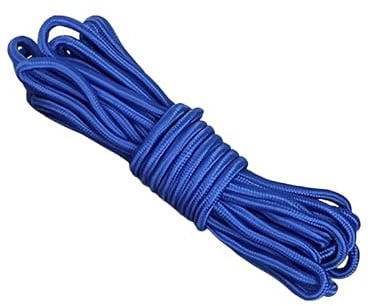 Corda in nylon blu da 10 m, 6 mm, resistente, multiuso, resistente, per campeggio, tessitura, rilegatura