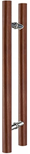 Manija para puerta corredera de madera de nogal en forma de H de doble cara para puertas de vidrio interiores y exteriores, 120 cm, diseño moderno