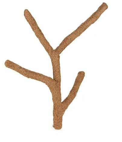 Happet Kokoszweig 80cm L Natürlicher Elastischer Kokosfaserzweig für Terrarium, Ideal für Reptilien Amphibien Spinnentiere & Tropische Pflanzen, Terrarien Deko Kletterast Natur Kletterzweig L