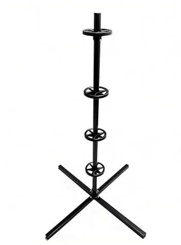 Relaxdays Reifenständer für 4 Reifen mit Felgen, Reifenlager bis 120 kg, HBT: 131,5x66x66 cm, Räderregal, Stahl, schwarz