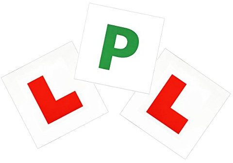 GoFriend 2 Pack Extra Strong Fully Magnetic L Plates Stickers and 1 Pack Fully Magnetic P Plate Learner Sticker for New Drivers, Perfect for Driving Security