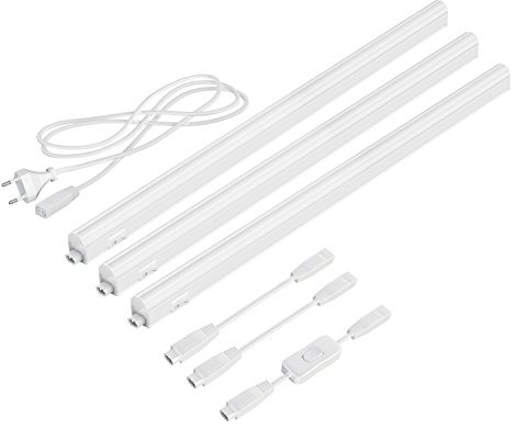 parlat LED Unterbau-Leuchten Rigel, je 57,3cm, mit Schalter, je 880lm, weiß, 3er Set