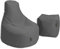 BuBiBag Sitzsack Stillkissen Set Kissen Lounge Gamer Sitzsack Sessel original Sitzkissen In & Outdoor geeignet fertig befüllt in 32 Farben (anthrazit)