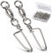 9Tong Kugellager Wirbel mit Coastlock Snap, Edelstahl geschweißter Ring für Angeln Salzwasser Standard 25pcs 121lbs