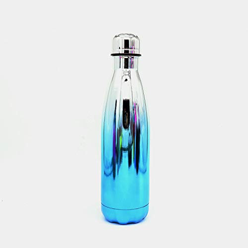 JIUJ Bouteille d'eau de sport Cola Bottle en acier inoxydable sous vide étanche 500 ml plaqué UV Orchidée or blanc