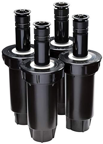 Rain Bird 1802AP4PK Professioneller Pop-Up-Sprinkler, einstellbar, 0–360°-Muster, 2,4–3,8 m Sprühabstand, 5,1 cm Pop-Up-Höhe, 4 Stück