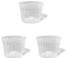 rePotme Orchideentöpfe mit Schlitzen, 20,3 cm, transparent, 3 Stück