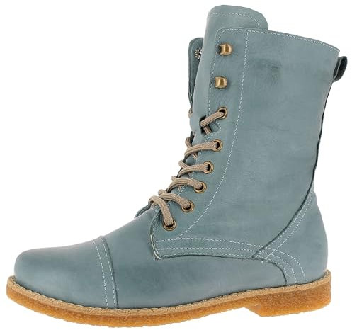 Andrea Conti Damen Stiefelette Schnürboot Leder 0348760, Größe:42 EU, Farbe:Blau