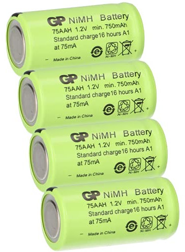 4er Sparset GP GP75AAH Akku 2/3AA Mignon NiMH Akku 1,2V 750mAh wiederaufladbar