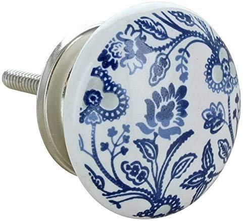 G Decor Royal Blue Ceramic Door Knob Vintage Shabby Chic Cupboard Drawer Pull Handle (Royal Blue Il)