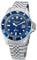 Eichmüller Taucheruhr 3464-04 Edelstahl-blau 20 ATM Edelstahlband 43 mm