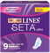 Damenbinden Lines Seide extra lang mit Flügeln, 6 Packungen à 9 Stück (6)