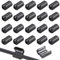 QitinDasen 20Pcs Black Clip-on Ferrite Ring Core, RFI EMI Noise Suppressor Cable Clip, Anti-Interference High-Frequency Filter, for USB Data Speaker Cable (3.5mm Inner Diameter)