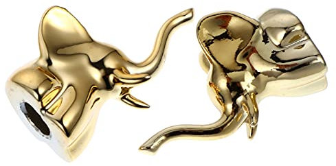 Cabilock 2pcs Ringhalter Schmuckhalter Elefant Design Schmuckständer Fingerringe Armbänder Halsketten Ohrringe Ringablage Präsentationsständer für Frauen Mädchen Geschenke Tischdeko
