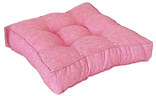 Jjoer Sitzpolster Stuhlkissen Rund Stuhlkissen Bequemes Quadratisches Stuhlkissen Kissen Aus Cord Stuhlkissen for Balkon Eckbank Rattan Hocker pink