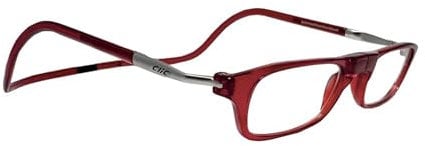 CliC Eyewear - Lesebrille für Damen und Herren XXL - Lesebrille mit Magnet - Aus Polyamid TR90 - Flexible Einstärkenbrille - Rot 2.5