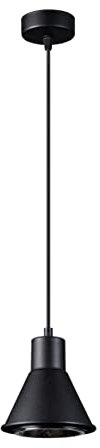 Sollux Beleuchtung Decke Einfache Lampe für Haus Büro Minimalistische Dekoration Ohne Glühbirnen Aus Stahl Pendelleuchte TALEJA 1 Schwarz ES111 Größe 14x14x120