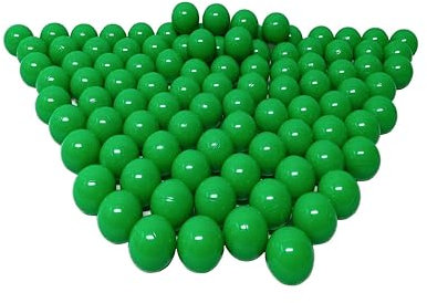 100 Bio Bällebad Bälle aus nachwachsenden Zuckerrohrrohstoffen (6cm Ø, Dunkelgrün 79)